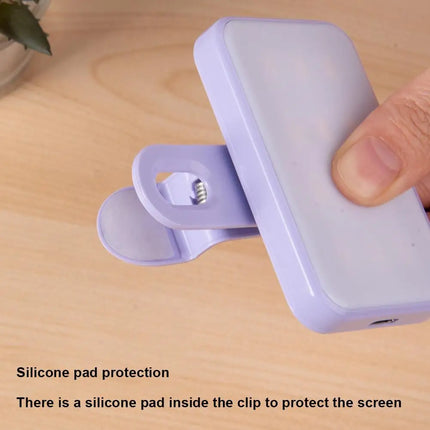 Mini Selfie Fill Light Rechargeable 3 Color Modes Adjustable Brightness Clip On Mobile Phones Computers Photography LED Lights