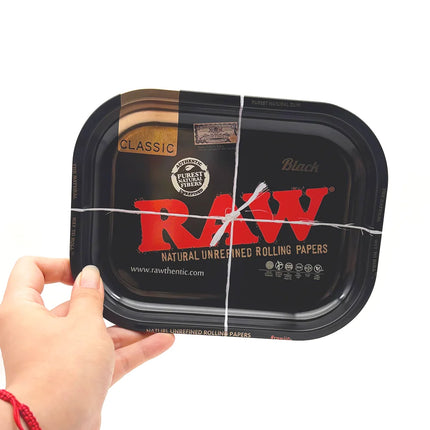 18x14cm Metal Rolling Tray with Manual Herb Grinder Built-in Tobacco Storage Box And Handheld rolling papers machine
