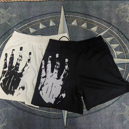 REVENGE X KILL EMBROIDERED Luxury Palm Shorts 2025 Summer Trend Men And Women Trendy Casual High Waist Shorts