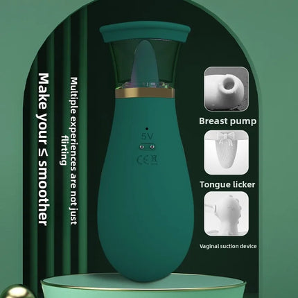 Clitoris Licker Tongue Vibrator Nipples Stimulator Orgasm Vagina Sucking Massager Sexy Toys For Women Female Masturbator