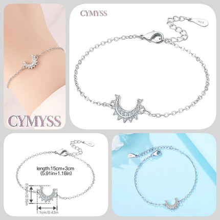 Original 925 Sterling Silver Butterfly Bracelet Zirconia Tennis Ball Women Fashion Simple Engagement Wedding Charm Jewelry Gift