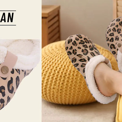 Kidmi Fur Lined Clogs Slippers For Women Classic Winter Waterproof House Slippers For Women With Padded Shoes EVA Garden Shoes