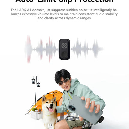 Hollyland LARK A1 Wireless Lavalier Microphone for iPhone Android Noise Cancellation Micphone for Tiktok Youtube Vlogging
