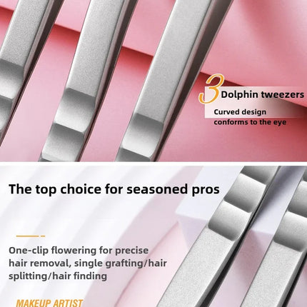 High Precision Eyelash Tweezers Beauty Eyelash Professional Grafting Eyelash High-Precision Flowering Tweezers
