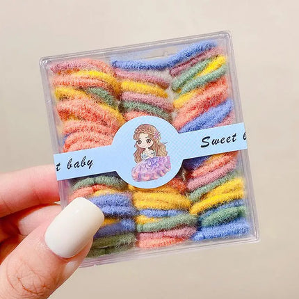 1 Set Elastic Hair Bands For Girls Baby Hair Accessories Children Hair Ties Rubber Bands Toddler Kids Hair Accessories