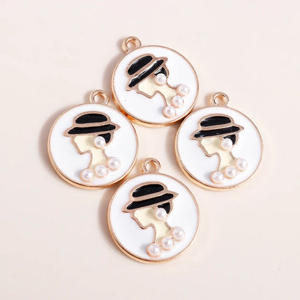 10pcs 21*24mm Fancy Pressed Powder Makeup Box Charms for Jewelry Making Accessories Lady Necklaces Earrings Pendants Keychain