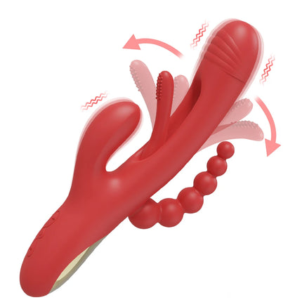 Tapping Flapping Rabbit Vibrator for Women Wiggle Tongue G-Spot Vagina Vibrator Female Masturbator Adult Goods Sex Toy for Women