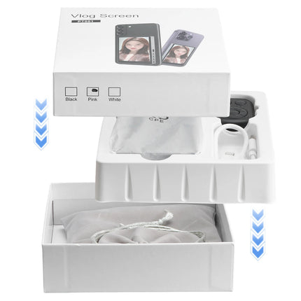 Wireless Magnetic Self Monitor Screen for Using Phone Rear Camera for Phone Selfie Mirroring Vlog Live Stream Video Recording