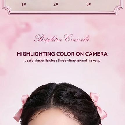Hua Yin Ji Brightening Concealer, a fair-skinned girl's tender pink look, natural nude makeup, and a natural look,flowers