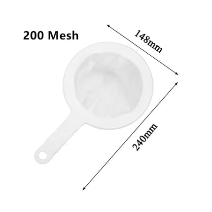 1PC Fine Mesh Strainer Spoon for Coffee, Milk, Soy, and Yogurt 100/200/300/400 Mesh Nylon Filter For Kitchen Dining Gadgets