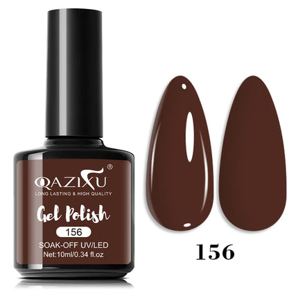 10ml Popular Brown Color Nail Polish UV LED Soak Off Gel Nail Polish For Nail Art DIY Salon Home Holiday Gift For Winter
