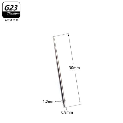 1/10PCS G23 Titanium Puncture Needle Guide Belly Lip Ear Eyebrow Tools Insertion Pin Taper Piercing Stretching Tool Accessory