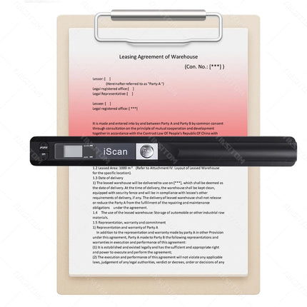 iScan01 Portable A4 Document Reader Scanner 900DPI For Contract Books Office Business Handheld Mobile Scanners JPG PDF Format