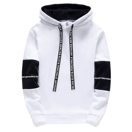 Mens Hooded Sweatshirt Casual Sports Tops Fashion Classic BlackWhite Simplicity Pullover Jogging Pants Street Tracksuit Clothing