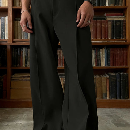 FGKKS Men Pants Fashion Brand New Luxury Anti-pilling Straight Smart Casual Pants Male Black Business Anti Wrinkle Trousers