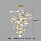 gold 7 ring 8ball / Warm White