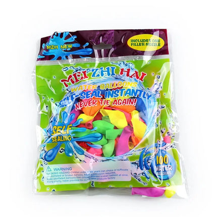 New Portable Air Water Bomb Balloon Pump With Balloons For Kids Party Outdoor Toy Balloons (Pump and Balloons Random Color)