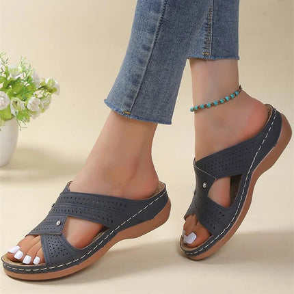 Heels Women's Sandals Peep Toe Shoes For Summer Women Sandals Wedge Heel Sandalias De Mujer Heeled Summer Sandals Woman Slippers