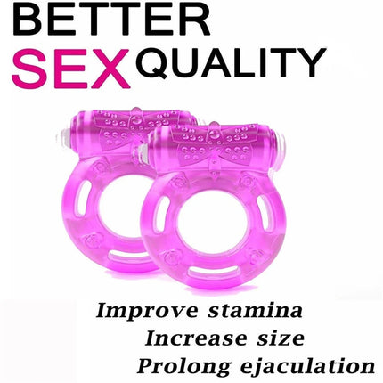 Vibrating Rings Cock Ring Vibrator Clitoral Stimulator Delay Ejaculation Enhance Sex Ability Products For Men Couples Sex Toys