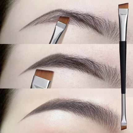 1/10pcs Double Head Blade Eyeliner Eyebrow Brush Portable Soft Flat Fine Eye Liner Brow Contour Makeup Brushes Make Up Tools Set