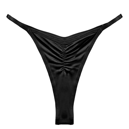 1pc Men's Thong - High Slit Ruched Ultra Sexy Cool Breathable No-Stick Semi-Sheer Men Underwear Casual Comfortable Men Briefs