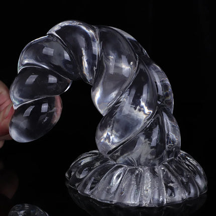 Soft Spiral Anal Plug Realistic Dildo TPE Butt Plug Penis Masturbators Vaginal Anal Toys With Suction Cup Sex Toys For Women Men