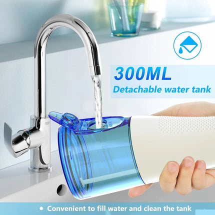 Water Dental Flosser for Teeth 2026 Upgraded Portable Oral Irrigator 300ML 3 Jet Tips Rechargeable Tooth Flosser irrigador bucal