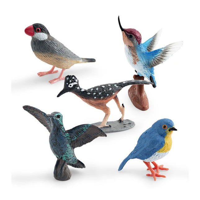 Simulation Bird Animal Kingfisher Robin Magpie Pigeon Hummingbird Model Action Figure Garden Decoration Miniature Figurines Toys
