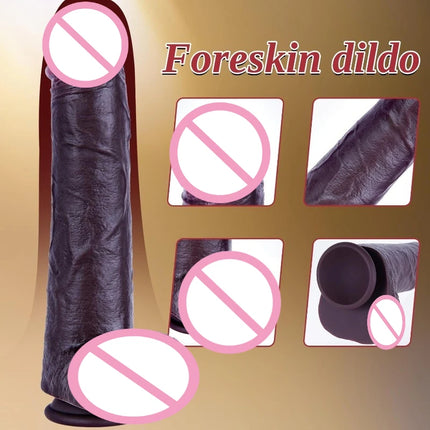 Black Suction Cup Realistic Dildo Anal Vaginal Masturbator Dildo Adult Sex Toys Butt Plug Adult supplies Female Masturbators 18+
