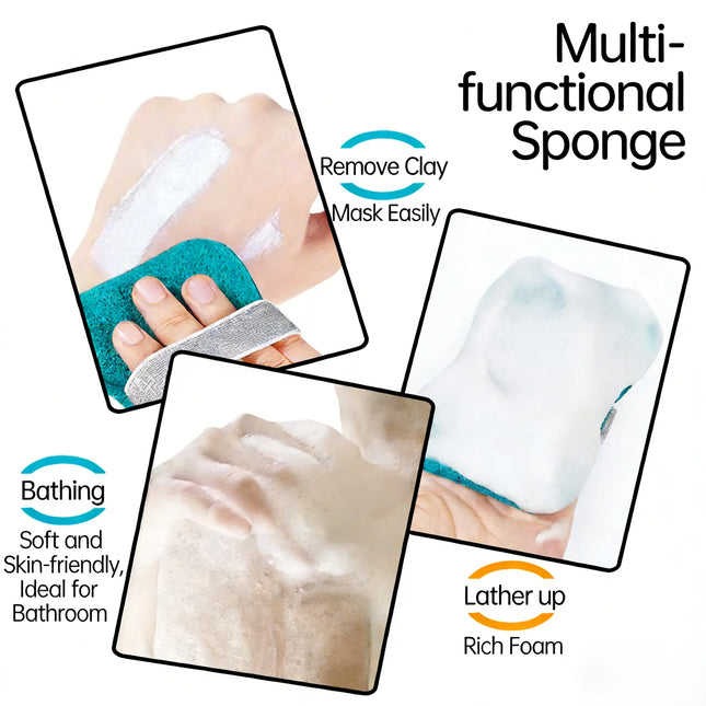 Facial Puff Deep Cleansing Gentle Foaming Sponge Soft Skin-Friendly Facial Cleansing Sponge