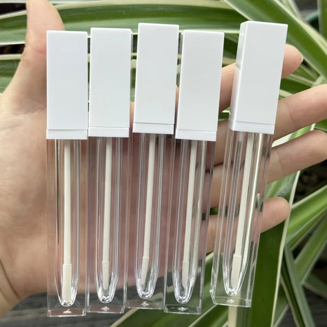 10/30/50pcs 7ml Empty Square Clear Lip Gloss Tube DIY Liquid Lipstick /Concealer Liquid Tube Sample Bottle Cosmetic Packaging