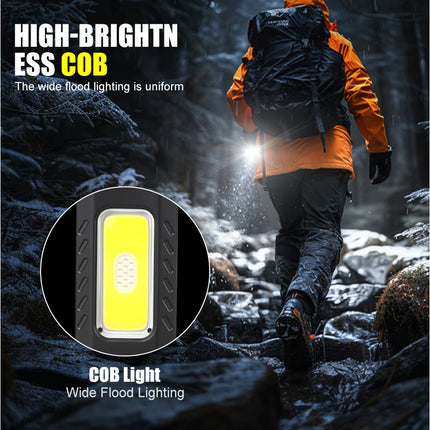 Powerful EDC Handheld Flashlight Dual Light Sources USB C Rechargeable Torch Outdoor Camping Flashlight Clip Magnet Work Light
