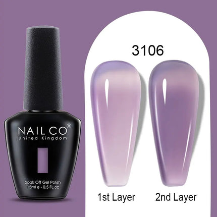 NAILCO Winter Series Color Gel Nail Polish 15ML Semi Permanent Soak Off Gel Varnishes Super Texture Gorgeous Nail Manicure Art