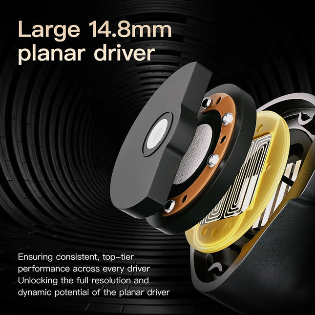Letshuoer S12 Ultra Earphone 14.8mm Large Planar Magnetic Driver Hi-Fi In-Ear Monitors Gaming Earbuds with DAC Cable
