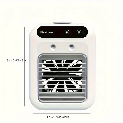 USB Rechargeable Mini Air Conditioner Fan - Portable Desk Cooling Device with Lithium Battery, Wireless, And USB Charging for Ho
