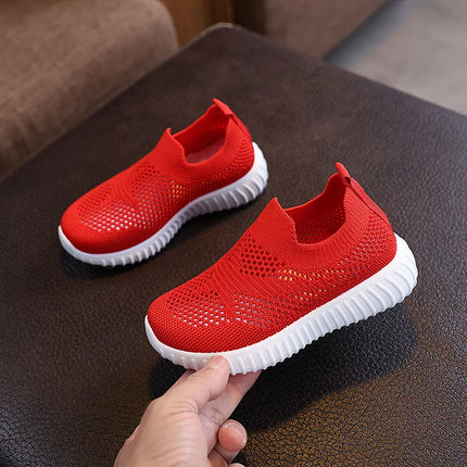 Children's Running Sneakers Boys Girls Casual Mesh Breathable Non-Slip Walking Patchwork Tennis Toddler Soft-Soled Girls' Shoes