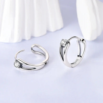 2025 New 925 Sterling Silver Earrings Simple Bow Strawberry Butterfly Hoop Stud Earrings for Wedding Party Women Jewelry Girls