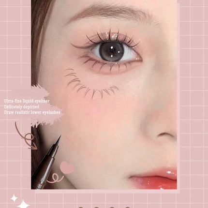 2 In 1 Brown Gel Eyeliner Pencil Ultra-slim Liquid Eye Liner Shadow Pen Smooth High Pigment Silkworm Gel Pen Lasting Eyes Makeup
