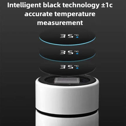 500ML Temperature Display Thermos Cup Stainless Steel Divided Thermos Bottle Outdoor Vacuum Insulated Cup Father's Day Gift