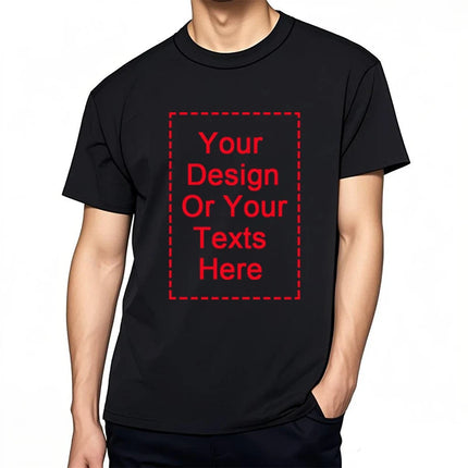 Custom-Made Men's T-Shirts Cotton Summer Your Design Here T-Shirts for Men Women Personalized Tee Shirt DIY Print Fashion T-shirt