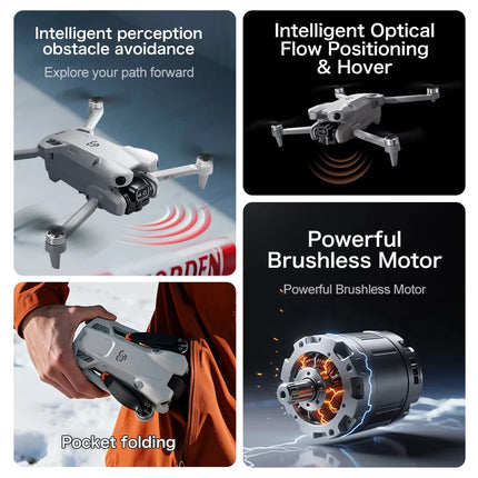 New Gift Upgrated 2026 GT50PRO Professional Drone with 4K Dual Camera Video Drone Quadcopter 360° Intelligent Obstacle Avoidance