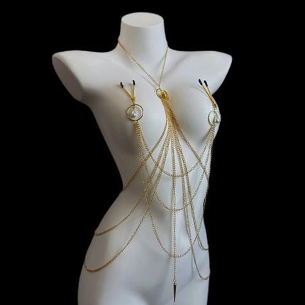 Pearl Bell Tassel Nipple Clamps Nipple Stimulation Couples' Teasing and Flirting Sexy Accessories for Woman Fetish Adult Sex Toy