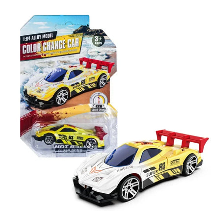 Magic Color Changing Racing Car Model 1:64 Temperature Sensitive Inertia Pull Back Cars Toys Crash-Resistant Durable Boys Gift