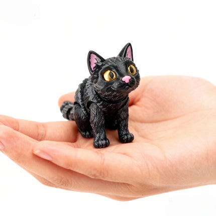 1 Piece - 3D Printed Articulated Black Cat Figurine, Indoor and Outdoor Desktop Decoration, Wedding, Birthday, Christmas, New Year Gift, Party Favor Filler