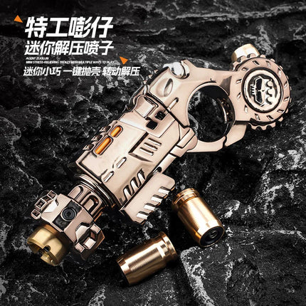 EDC Metal Multi Playability Ratchet Flip Antistress Toy Gun Ejection Shell Stress Relief Fidget Spinner Fidgeting Toys Gifts