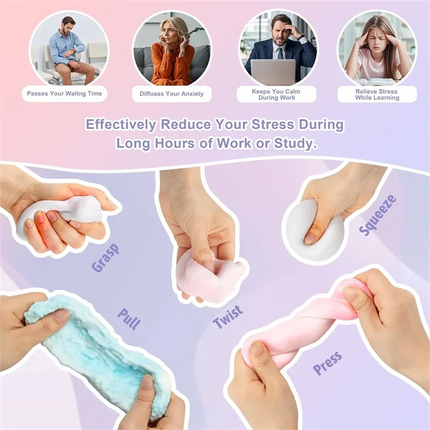 Shapeable Vacuum Grape Squishy Sand Stress Ball Squeeze Stress Anxiety Relief Sensory Fidget Toy Soothing Decompression Toy