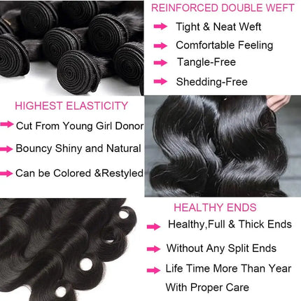 15A Raw Indian Human Hair Bundles Body Wave Bundles Human Hair Triple Lifespan Straight Deep Curly Wave Virgin Remy Hair No Tangle Shedding Keep Texture Silky Soft After Multiple Washes