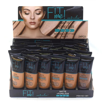 30g Micolor Liquid Foundation Full Concealer Waterproof Base Cover Dark Circles Matte Black Skin Face Foundation Cream Makeup