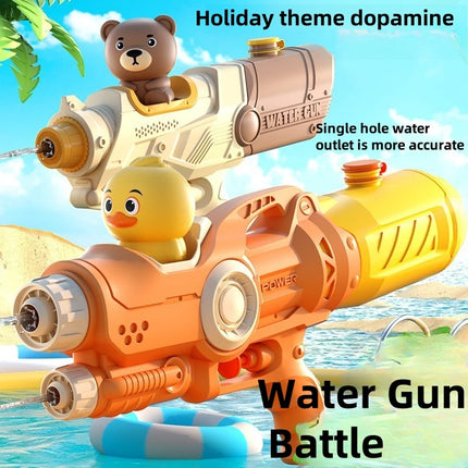 Cartoon Style Cute and Fun Single Nozzle Water Gun, Cute and Fun Little Ducks and Bears, Very Suitable for Outdoor Beach Water P