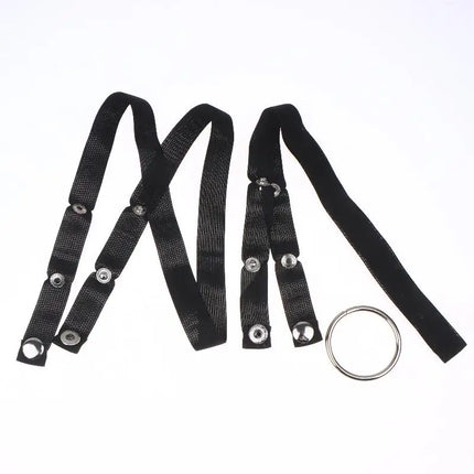 Adjustable Elastic Belt Male Chastity Cage with Scrotum Ring Adult Sex Toy Penis Ring Cage Underwear Rope Auxiliary Belt Device